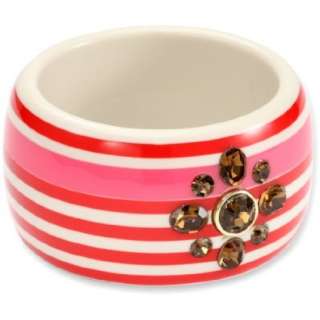 Juicy Couture A Trip To Bountiful Red Large Striped Bracelet 