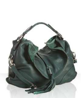 Hype green leather Dylan crossbody flap detail hobo   up to 