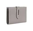 tod s light grey leather letterine french wallet