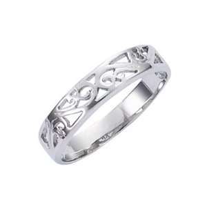   Sterling Silver Arabesque Spiral Filigree Band Ring   Size 6 Jewelry