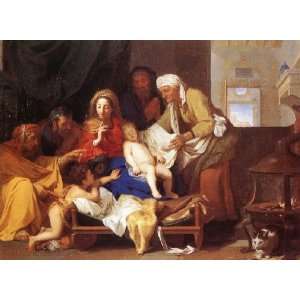  name Holy Family with the Adoration of the Child, By Le Brun Charles