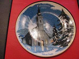   Limited Edition 1975 Silent Night Christmas Collector Plate  