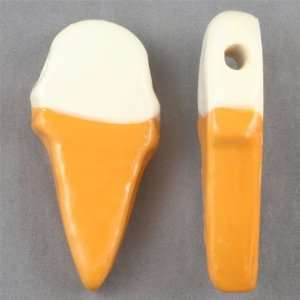  21mm Ice Cream Cone Whimsical Ceramic Beads Arts, Crafts 
