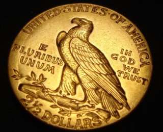 1910 $2 1/2 Indian Head Gold Coin Quarter Eagle NICE  