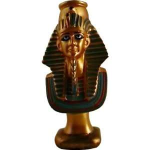  EGYPTIAN Small Ancient  Statue Art of Pharaoh Golden color 