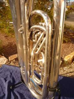 Besson Silver BBb model 994 4 Valve Compensating Tuba With Case  