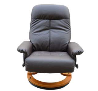AOSOM Brown Leather PU TV Office Recliner Vibrating Massage Chair With 