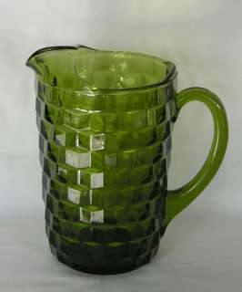 WHITEHALL GREEN WATER PITCHER COLONY GLASS  