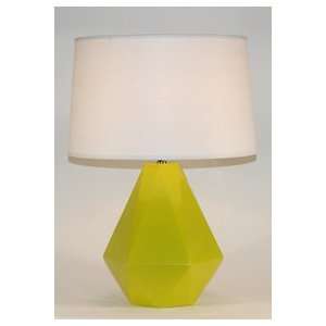  Robert Abbey Lime Green Facets Ceramic Table Lamp