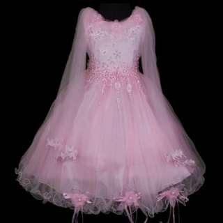 KD138 65 Pink Flower Girls Party Pageant Dress 3T 4T  