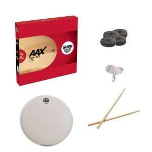  Sabian AAX Effects Pack with Snare Head, Drumsticks, Drum 