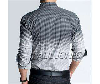   Fashion Mens Casual Formal/Dress Shirt XS~L 3colors,Gradient design