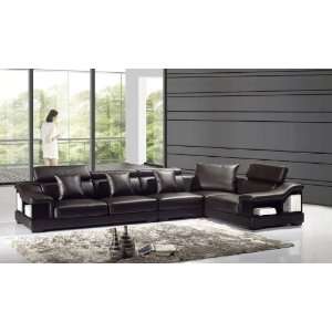  3pc Contemporary Modern Sectional Leather Sofa Set, #AM 