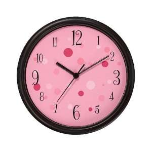  Numbered Pink Polka Dot Wall Clock