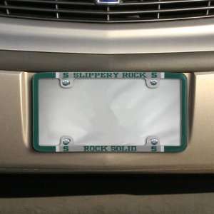  NCAA Slippery Rock Pride Thin Rim Varsity License Plate 