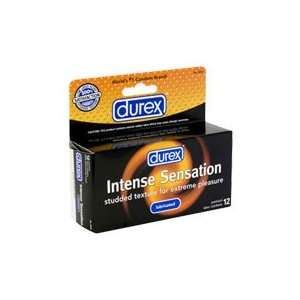 Durex Intense Sensation Condoms   Studded for Extreme Pleasure, 12 