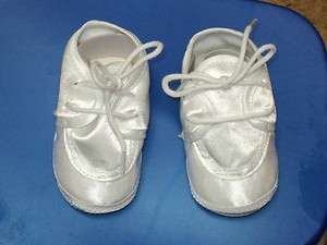 Baby Boys White Christening Baptism Shoes/222/ Size 1  