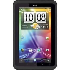  HTC Flyer/EVO View 4G Silicone Case (Black) Cell Phones 