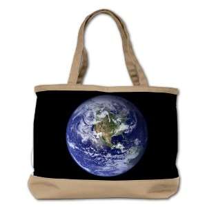  Purse (2 Sided) Tan Earth   Planet Earth The World 
