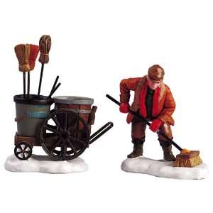    Lemax Street Sweeper Figurine Set of 2 #52093 Patio, Lawn & Garden