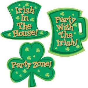  St. Patricks Funny Phrase 12in Cutouts 3ct Toys & Games