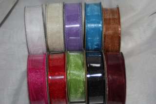 Inch 30 FT Wired Edge Wedding Scrapbooking Ribbon  