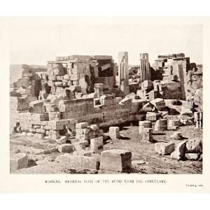 1911 Print Karnak View Ruins Sanctuary Building Stone Decay Temple 