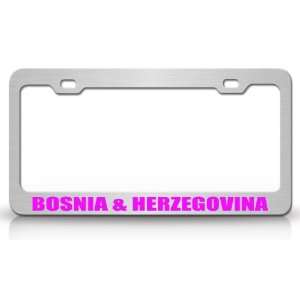 BOSNIA & HERZEGOVINA Country Steel Auto License Plate Frame Tag Holder 