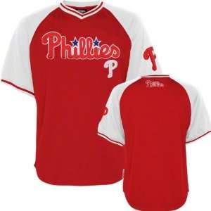Philadelphia Phillies Jersey Stitches Red V Neck Jersey  