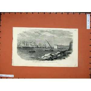   1872 H.M.S Glasgow Bombay New Viceroy India Ships Sea