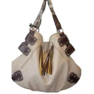   Tassels Large Soft Leatherette Hobo Western Handbag 