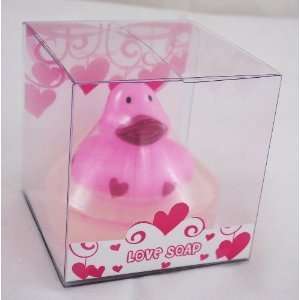     Love Soap   Pink Duck Shape   Glycerine Soap 