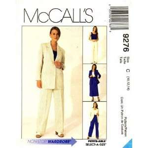  McCalls 9276 Sewing Pattern Misses Jacket Top Pants Skirt Suit 