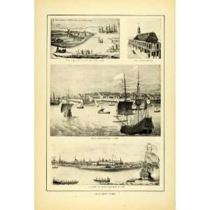  1904 Print Old Amsterdam New York Fort George Ancient 