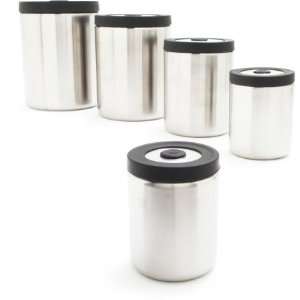 OXO Stainless Steel Press Top Canisters, Set of 5  Kitchen 