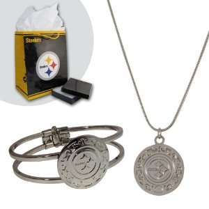  Pro Specialties Pittsburgh Steelers Hinge Bracelet and 