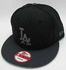 New MLB Los Angeles LA DODGERS Snapback Cap Hat New Era 2Tone Black 