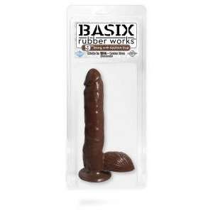  Basix 9 Dong With Suction Brown