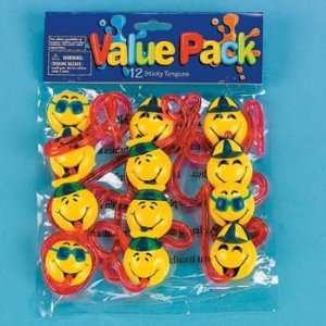  Goofy Face w/Sticky Tongue (12 ct) (12 per package) Toys 