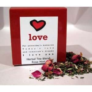 LOVE   Rose Mint Herbal Blend   Share the LOVE  Grocery 