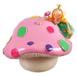  Fairy Princess on Mushroom Piggy Bank   Pink Toys & Games
