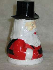 Vintage Christmas Plastic Santa Bank Knox Hats Top Hat  