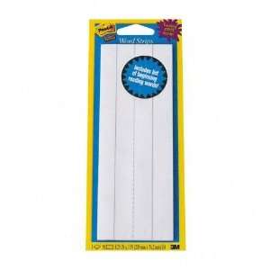  3Mcommercl Super Sticky Word Strips, 8 1/4 X 3, White, 50 