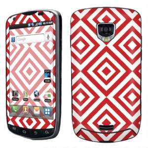   Protection Decal Skin Red White Square Cell Phones & Accessories