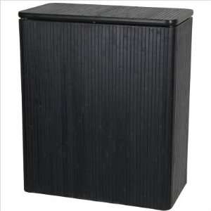  Black Bamboo Hamper (Black) (22.5H x 10.5W x 19.5D 