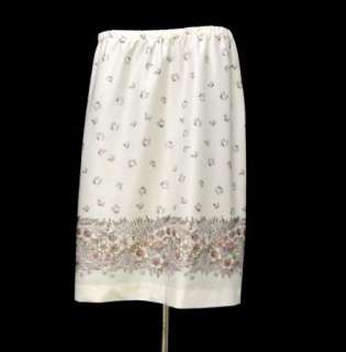 60s Vintage Psychedelic Flower Print Skirt Butterfly Hippie Boho sz XL 