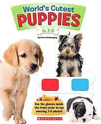 Worlds Cutest Puppies in 3 D by Katie McConnaughey 2011, Paperback 