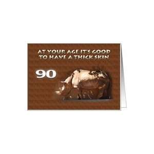  Funny Rhino 90th Birthday Card Toys & Games