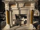 white solid Marble Fireplace Mantel surround carved customize with 