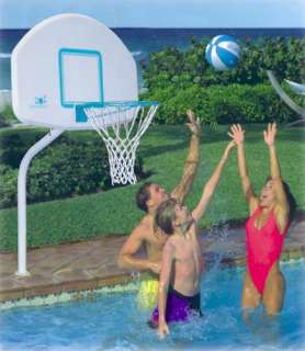 Splash & Shoot Swimming Pool Basketball Set Deck Mount  